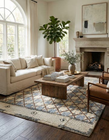 9' 8 x 14' 6 Hand Knotted Darya Wool Rug