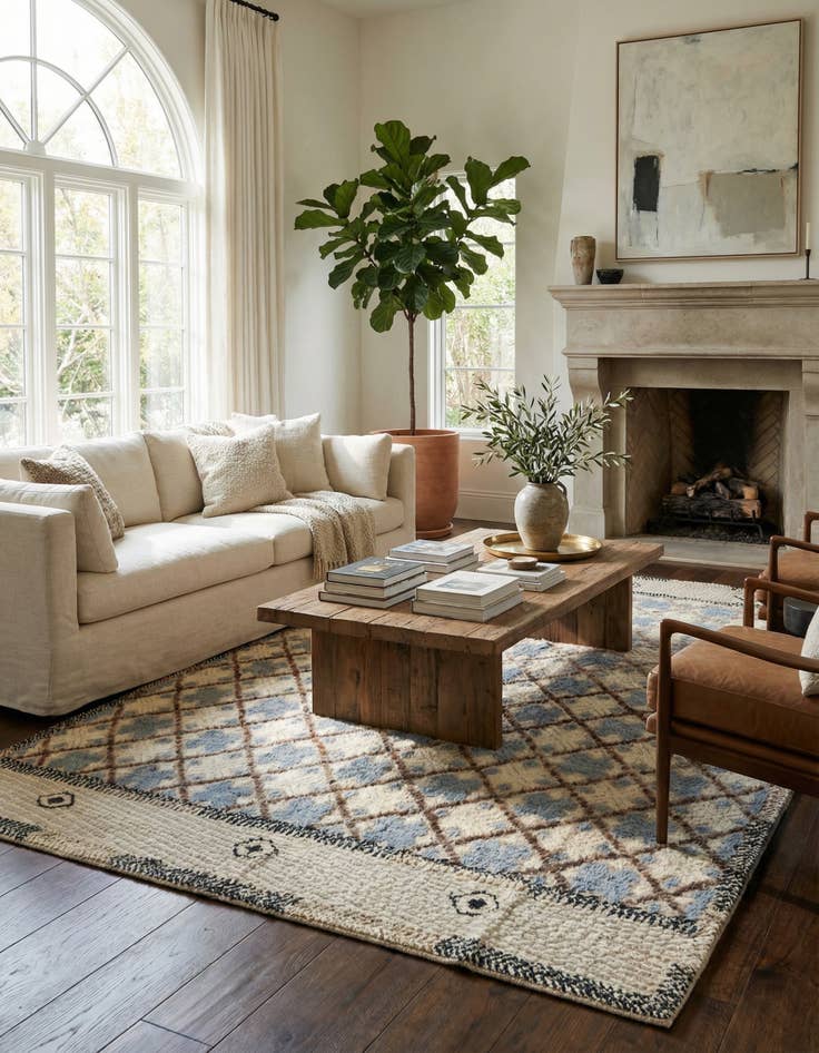 Detail image of 9' 8 x 14' 6  Hand Knotted Darya Wool Rug