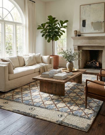 9' 8 x 14' 6 Hand Knotted Darya Wool Rug
