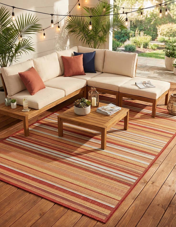 Detail image of 9' x 12'  Washable Baja Indoor / Outdoor Rug