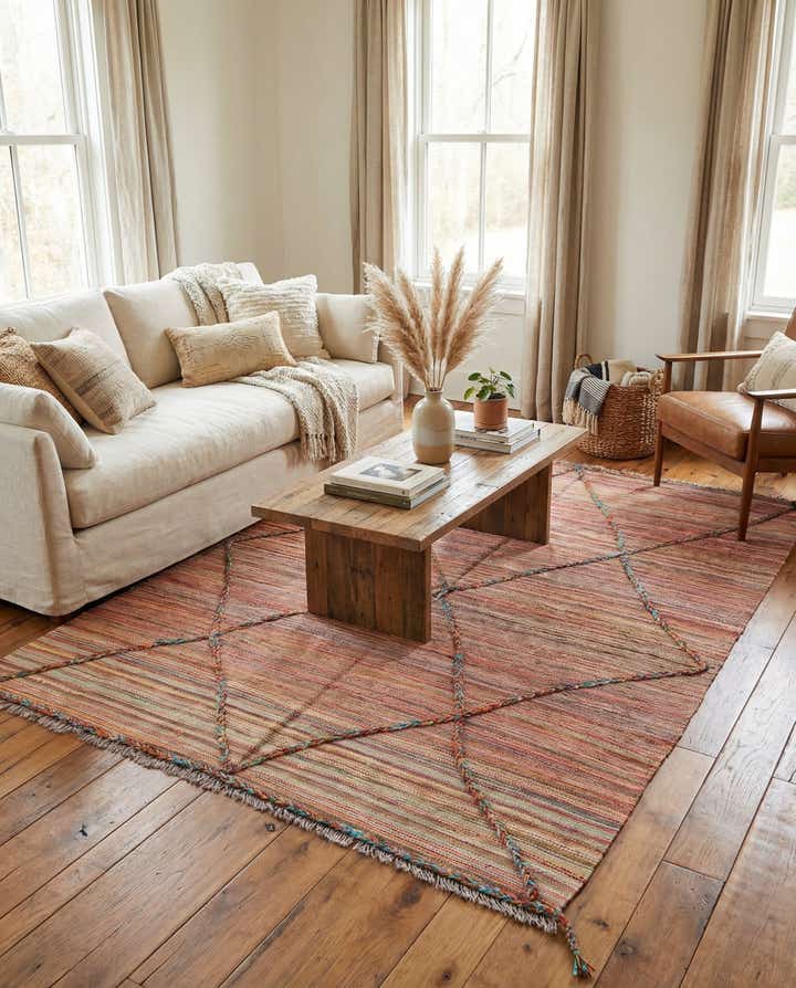 4' 10 x 6' 2 Hand Knotted Moroccan Wool Rug