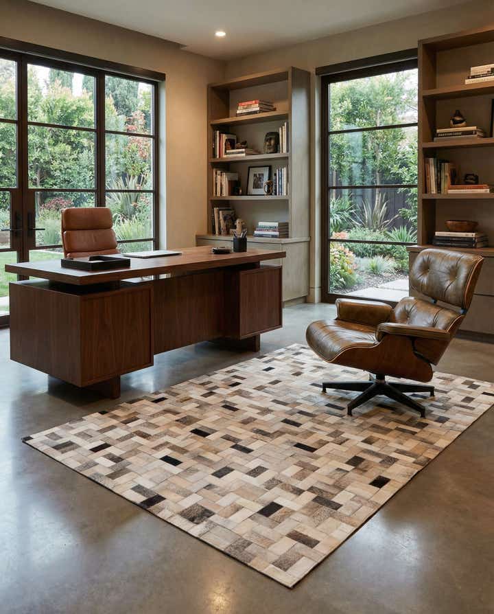5' x 7' 10 Cowhide Stocks Rug