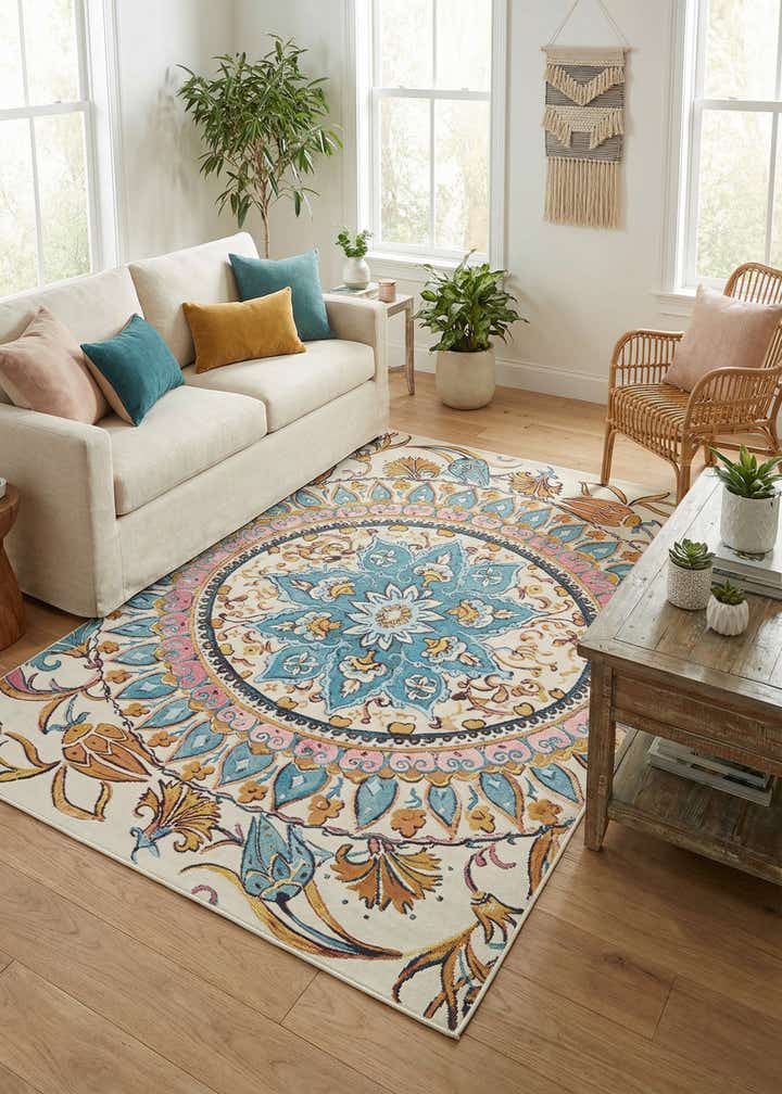 4' x 6' Easy-Clean Traditional Indoor / Outdoor Rug