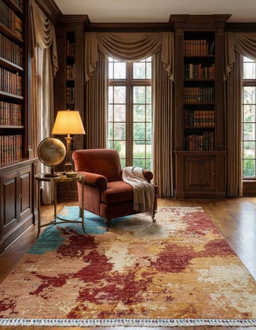 4' 10 x 6' 8 Rubin Wool Rug