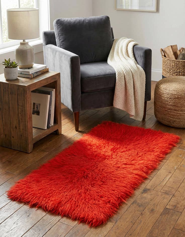 Detail image of 1' 9 x 3' 9  Hand Knotted Moroccan Wool Runner Rug