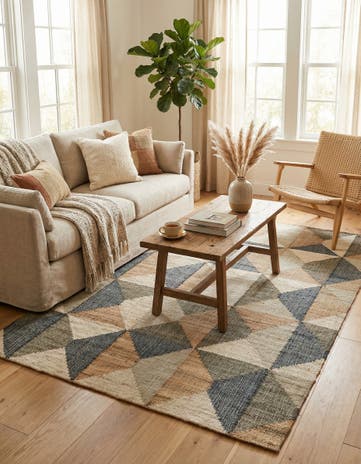 5' 1 x 8' Hand Woven Kala Handwoven Jute Rug