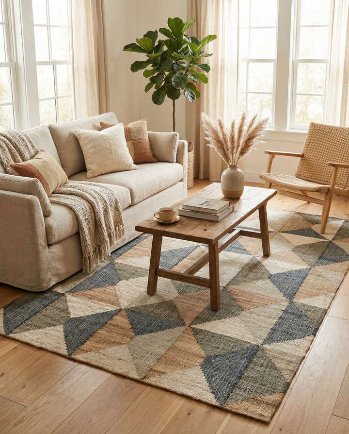 5' 1 x 8' Hand Woven Kala Handwoven Jute Rug