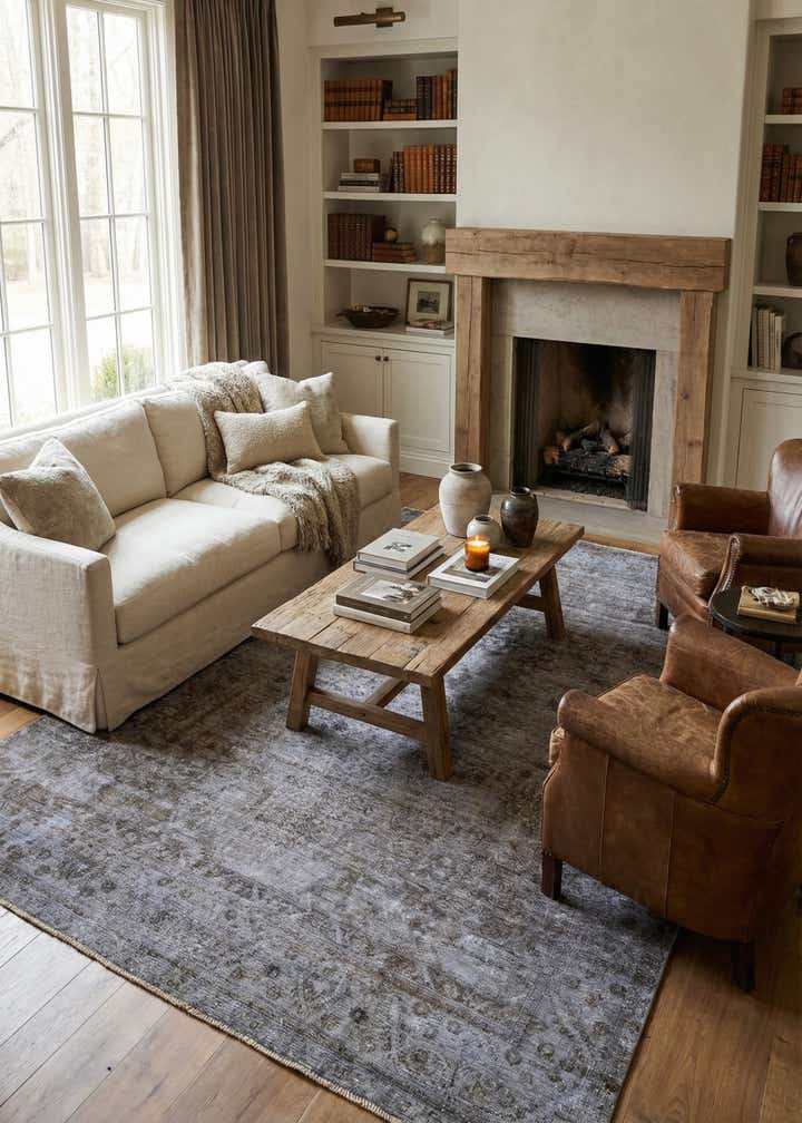 7' 7 x 11' 10 Hand Knotted Ultra Vintage Persian Wool Rug