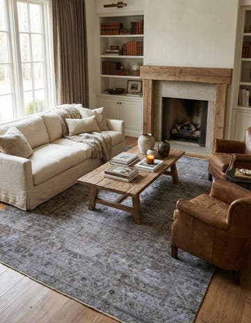 7' 7 x 11' 10 Hand Knotted Ultra Vintage Persian Wool Rug