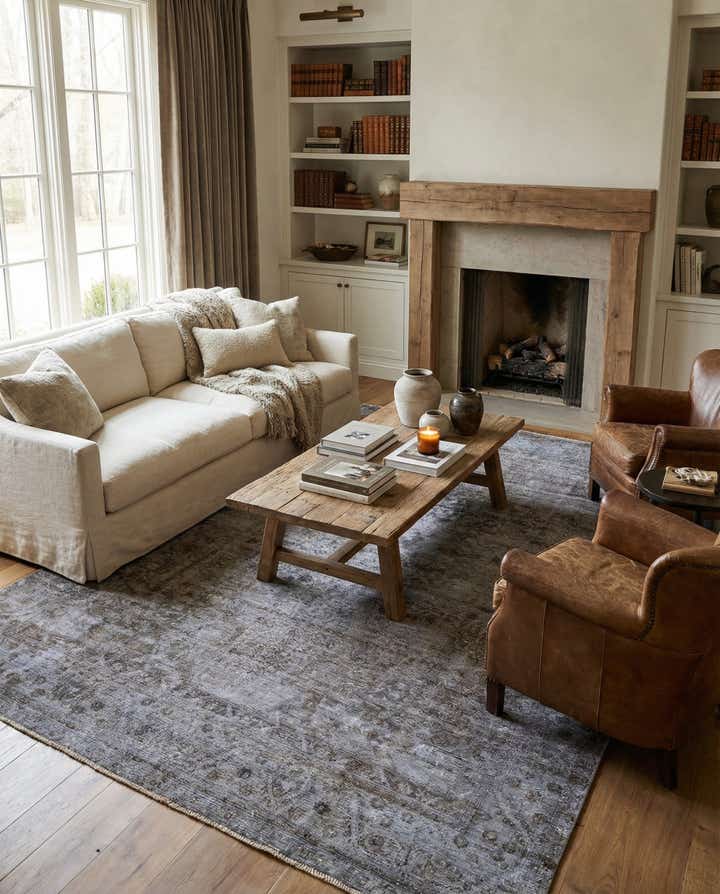 7' 7 x 11' 10 Hand Knotted Ultra Vintage Persian Wool Rug
