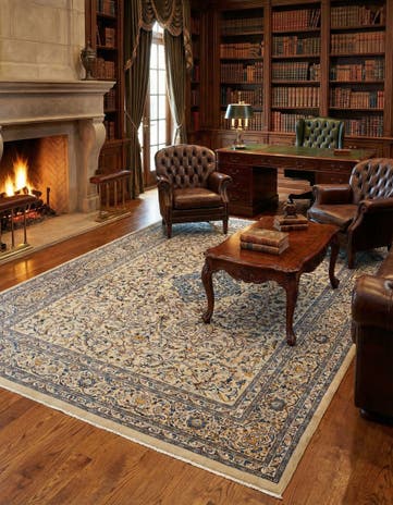 9' 10 x 13' 5 Kashan Wool Rug