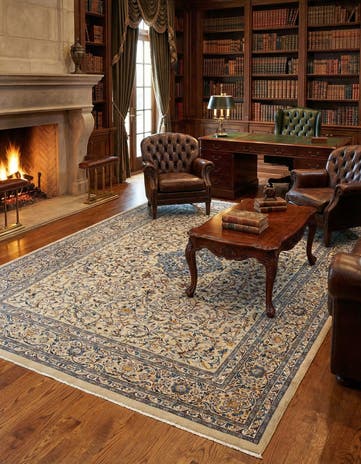 9' 10 x 13' 5 Kashan Wool Rug
