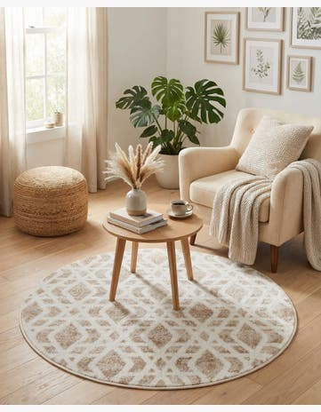 Ivory Laguna Round Rug