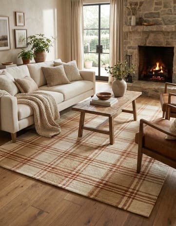 4' 7 x 6' 6 Hand Knotted Modern Ziegler Rug