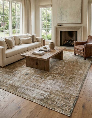 9' 7 x 11' 2 Hand Knotted Ultra Vintage Persian Wool Rug