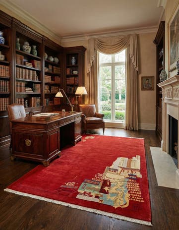 6' 8 x 9' 9 Hand Knotted Nepal Wool Rug