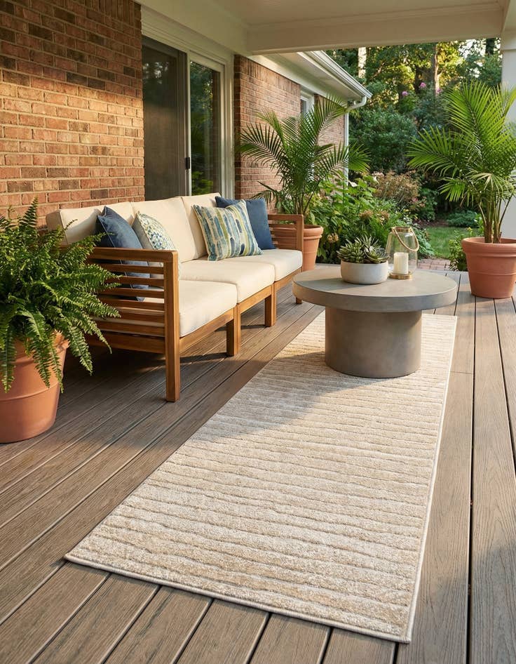 Detail image of 2' x 8'  Washable Sabrina Soto Ola Indoor / Outdoor Runner Rug