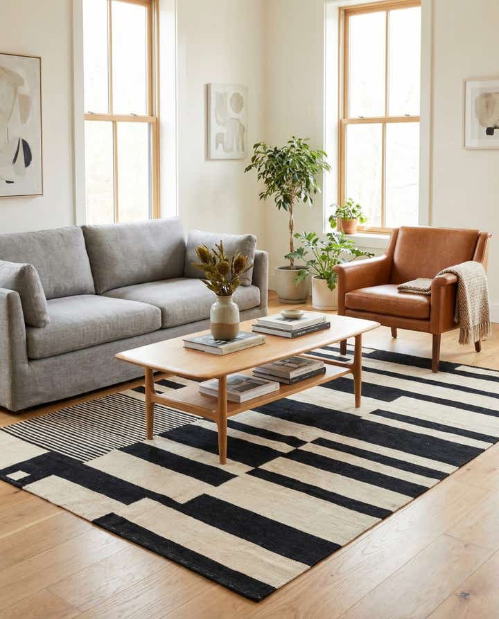 5' 8 x 7' 8 Hand Woven Kilim Modern Wool Rug