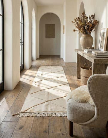 2' 6 x 10' Hand Woven Moroccan Wool Runner Rug