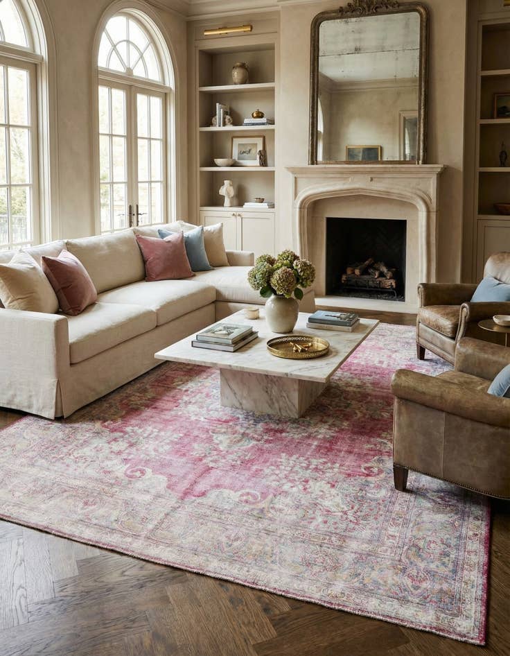 Detail image of  9' 7 x 12' 9  Hand Knotted Ultra Vintage Persian Wool Rug