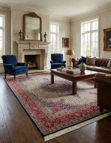 8' x 11' 3 Hand Knotted Mood Persian Wool Rug