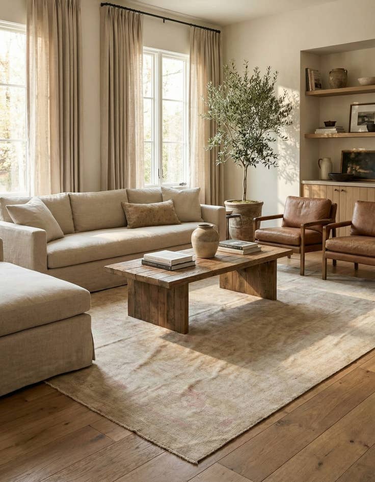 Detail image of 9' x 10' 10  Hand Knotted Oushak Wool Rug