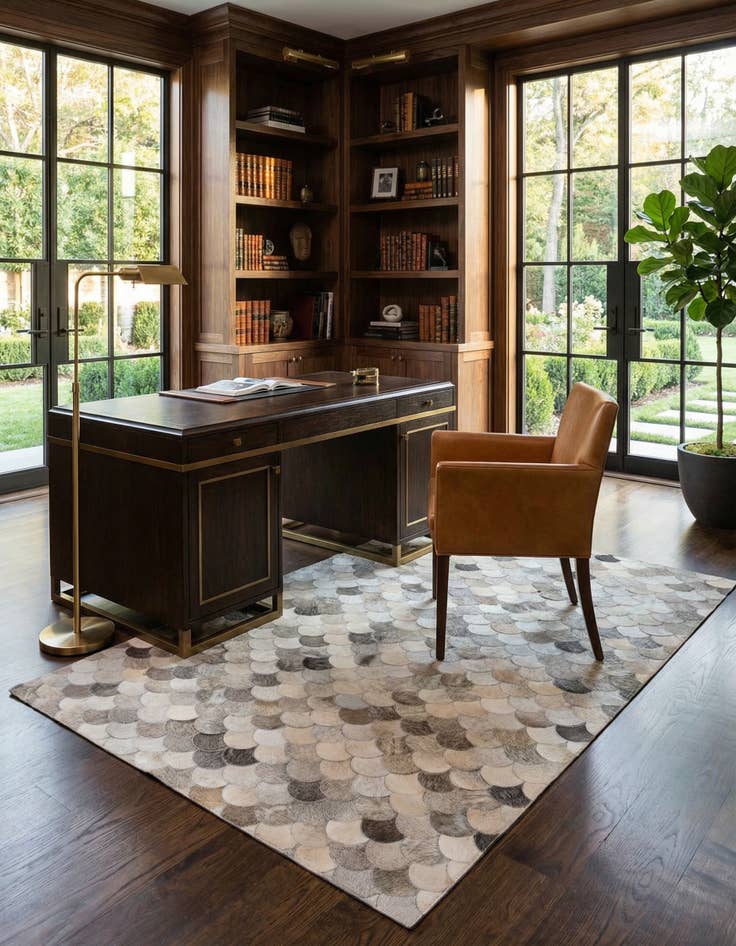 Detail image of 4' 8 x 6' 7 Cowhide Rug