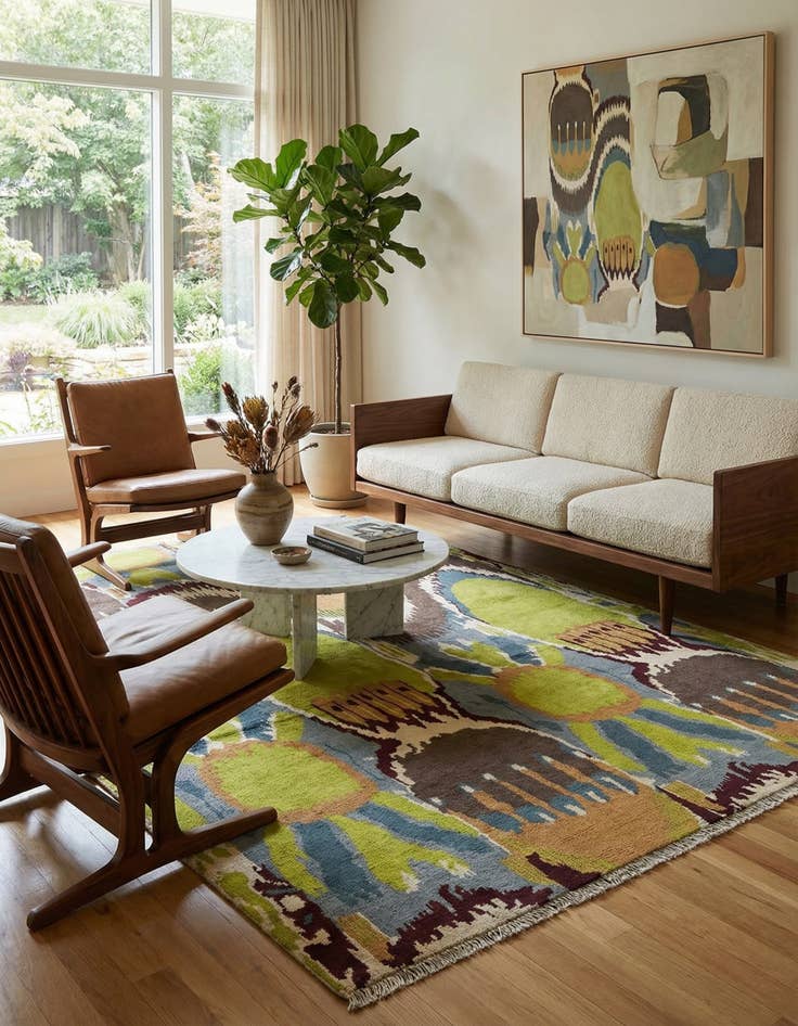 Detail image of  6' 2 x 8' 4  Hand Knotted Darya Wool Rug