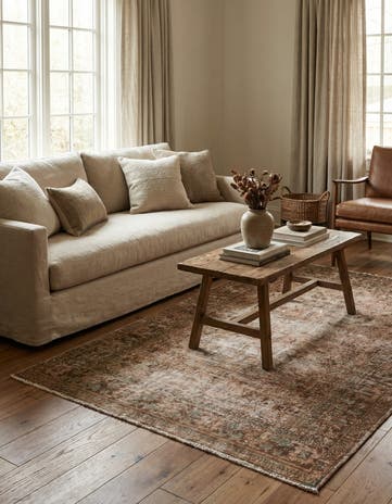 4' 3 x 7' Hand Knotted Ultra Vintage Persian Wool Rug
