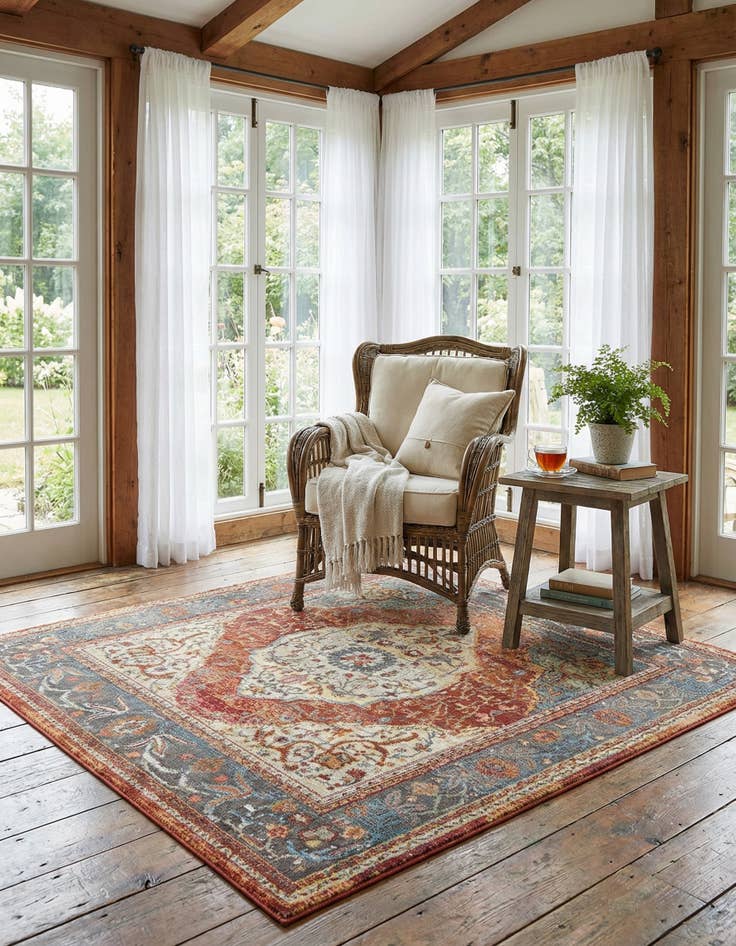 Detail image of  6' 1 x 6' 1 Santiago Square Rug