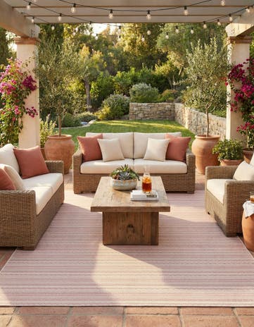 10' x 13' Easy-Clean Ribbon Indoor / Outdoor Rug