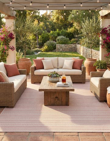 10' x 13' Easy-Clean Ribbon Indoor / Outdoor Rug