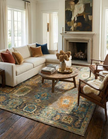 8' 2 x 9' 11 Hand Knotted Oushak Rug