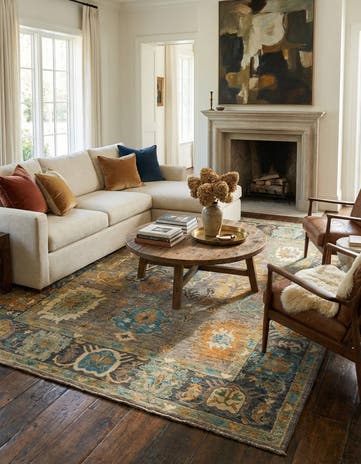 8' 2 x 9' 11 Hand Knotted Oushak Rug