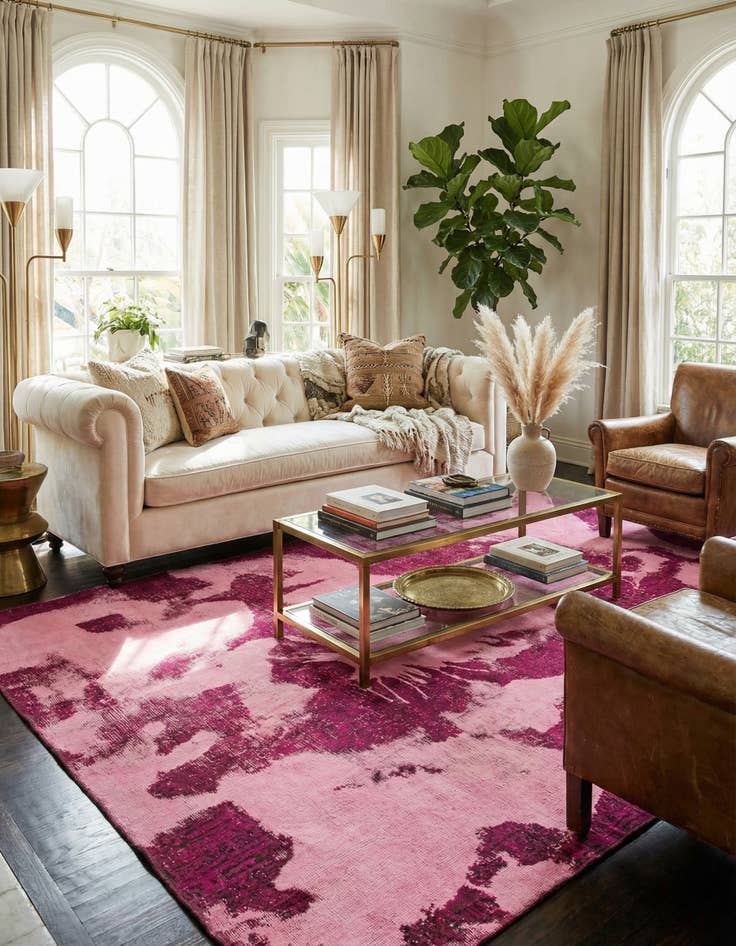 Detail image of 6' 5 x 9' 5  Hand Knotted Ultra Vintage Persian Wool Rug