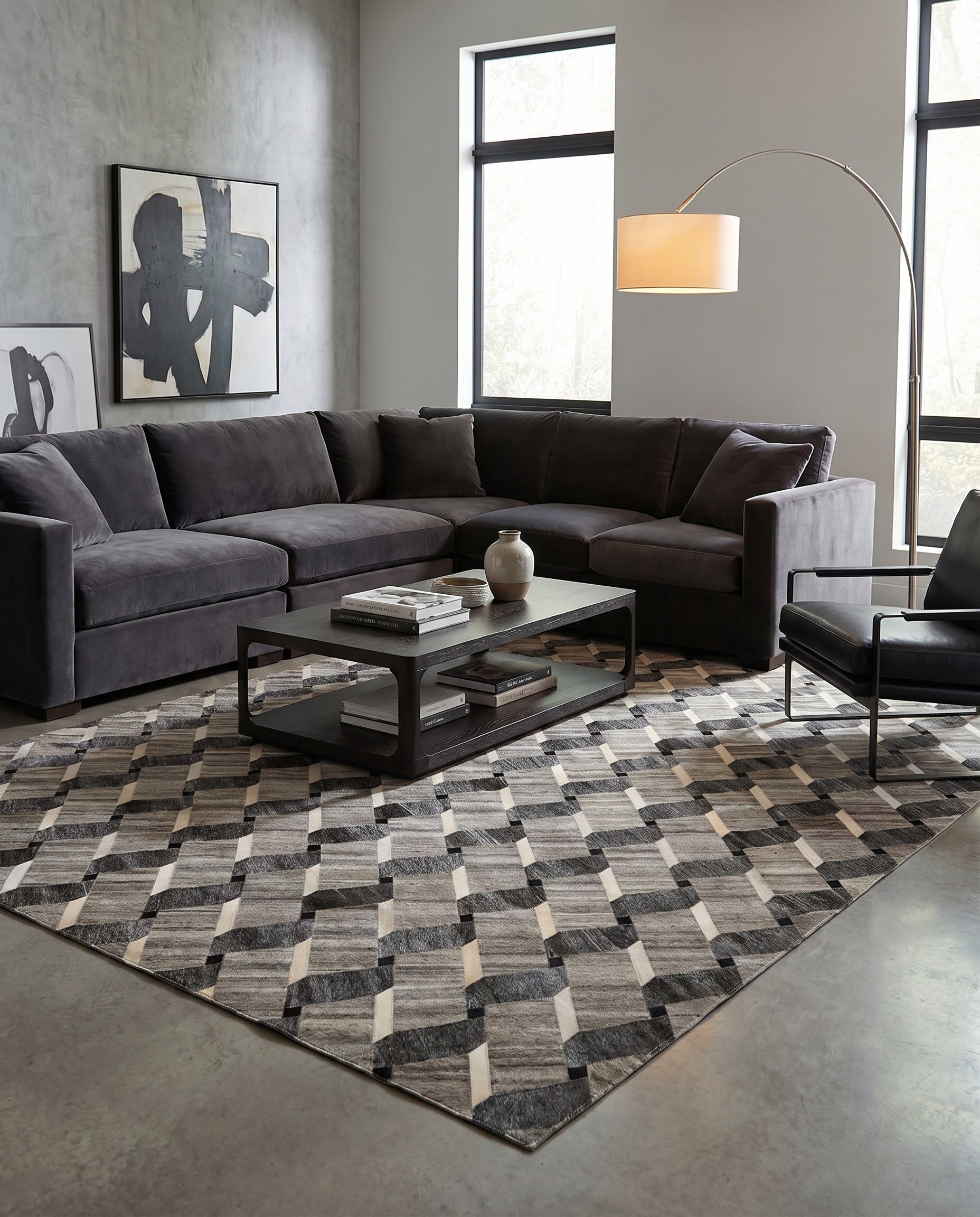 5' 2 x 7' 11 Cowhide - Patchwork Rug