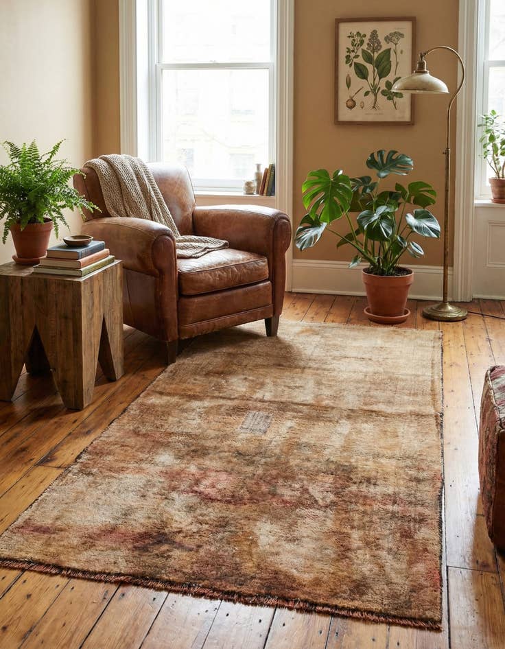 Detail image of 3' 3 x 5' 5 Hand Knotted Ultra Vintage Persian Wool Rug