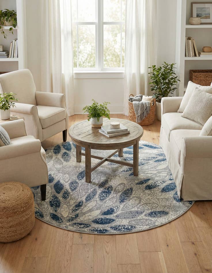 Detail image of  5' x 5' Charleston Round Rug