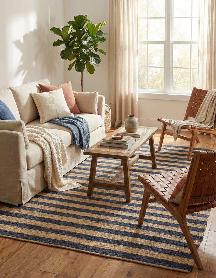 Detail image of 7' 10 x 10'  Hand Braided Jute Rug