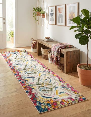 2' x 8' Washable Vivid Runner Rug