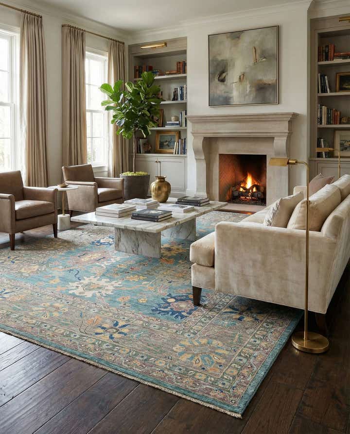 10' x 14' 1 Hand Knotted Oushak Rug