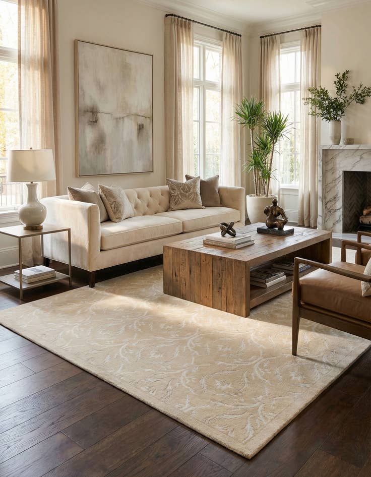 Detail image of  6' 9 x 10' 1  Hand Knotted Darya Wool Rug