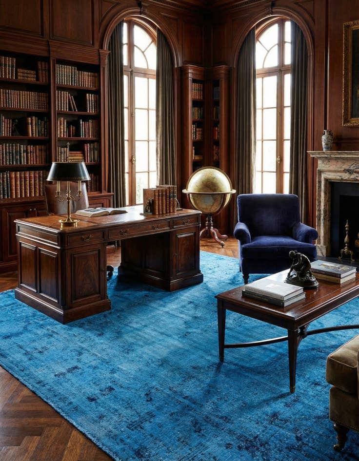 Detail image of 9' 3 x 12' 8 Vintage Royal Wool Rug