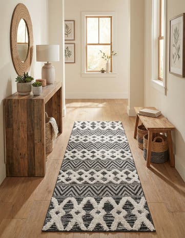 Black Sabrina Soto Casa Valencia Runner Rug