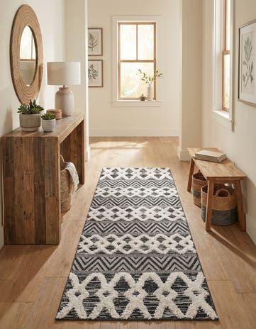 Black Sabrina Soto Casa Valencia Runner Rug