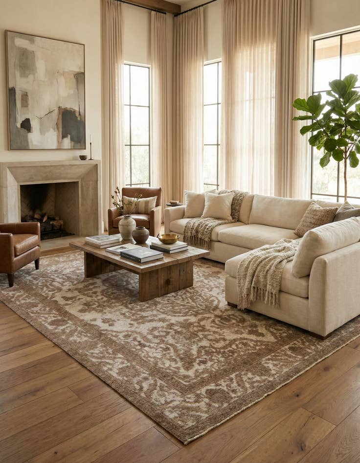 Detail image of 9' 8 x 12' 4  Hand Knotted Ultra Vintage Persian Wool Rug