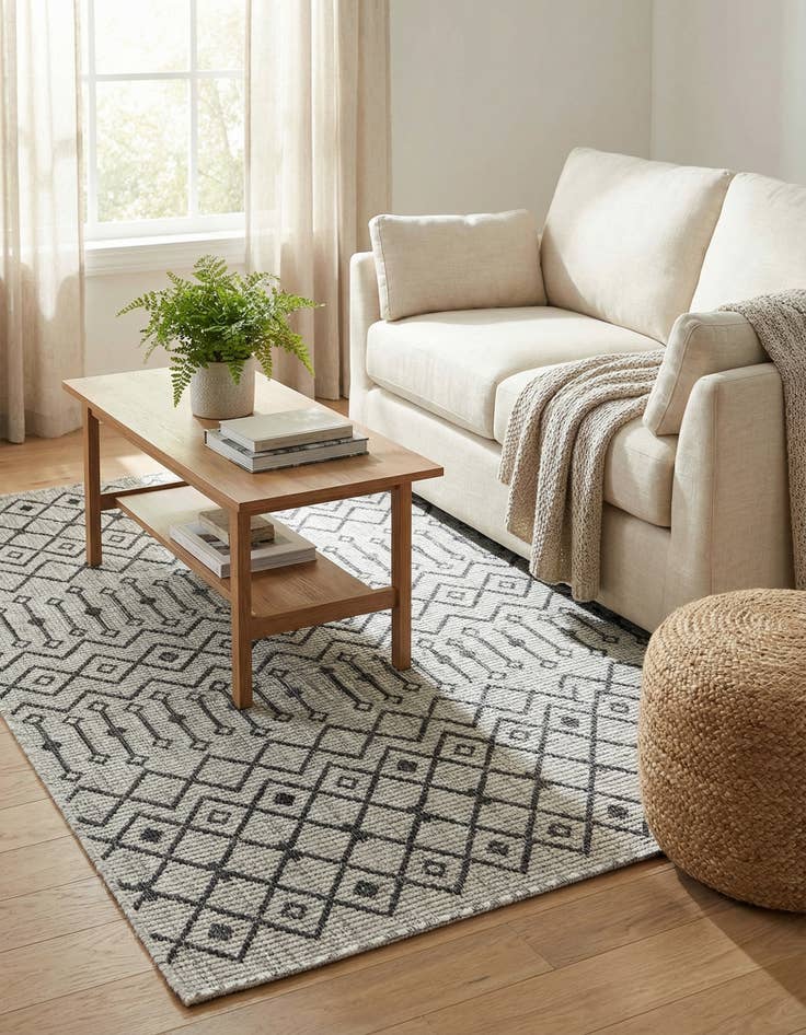 Detail image of 3' x 5' 3  Washable Trellis Indoor / Outdoor Rug