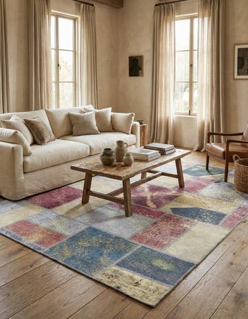 5' 8 x 7' 9 Hand Knotted Ultra Vintage Persian Wool Rug