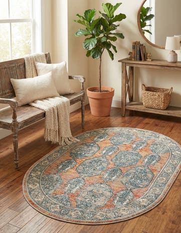 Brick Red Lola Oval Rug