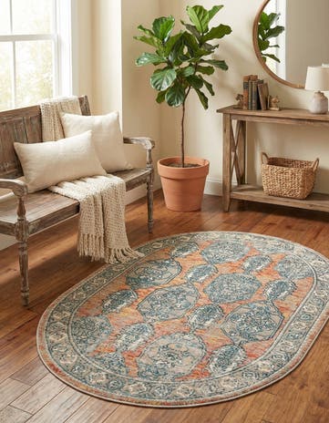 Brick Red Lola Oval Rug